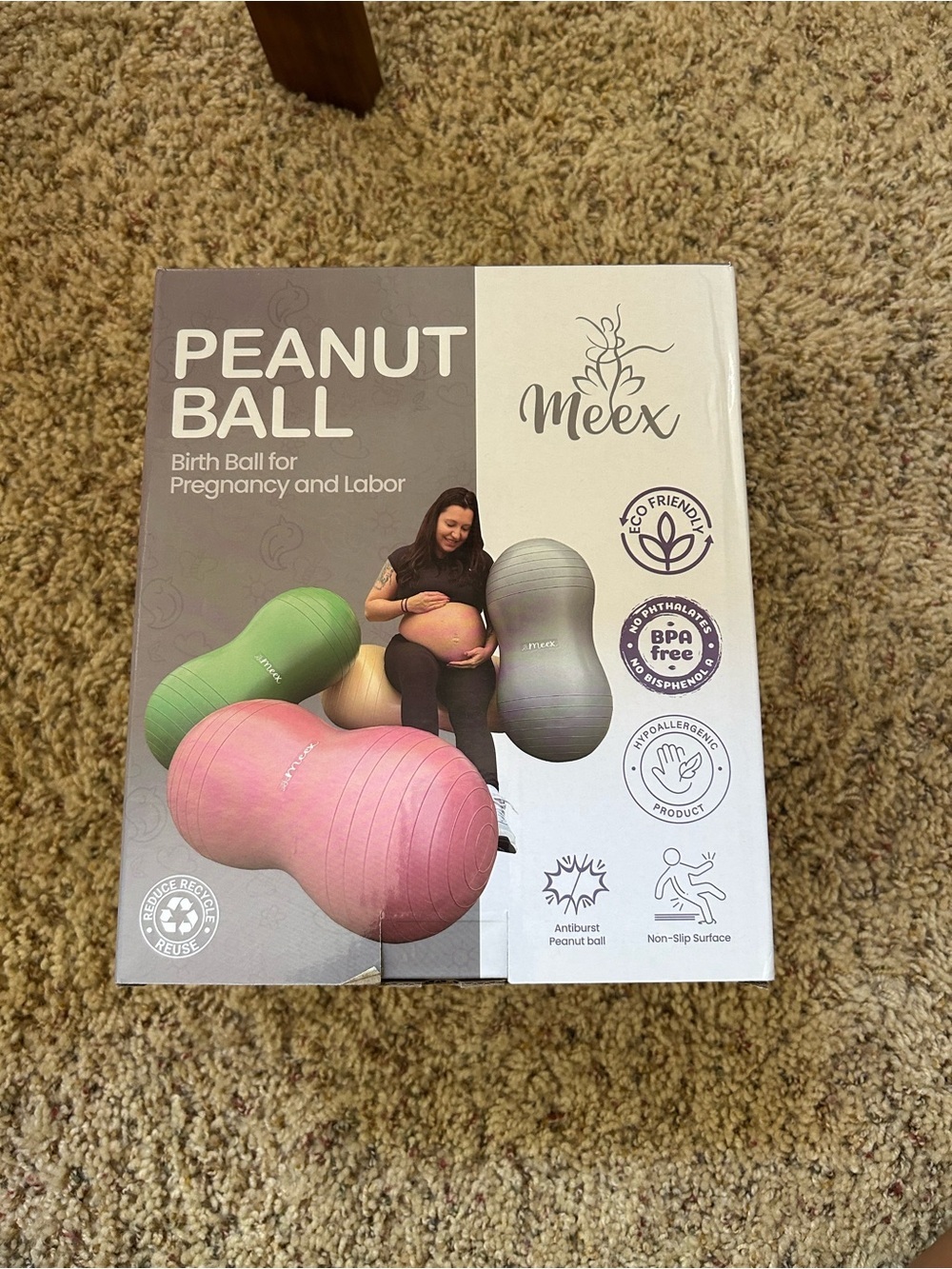 New Meex Peanut Birthing Ball -Ivory